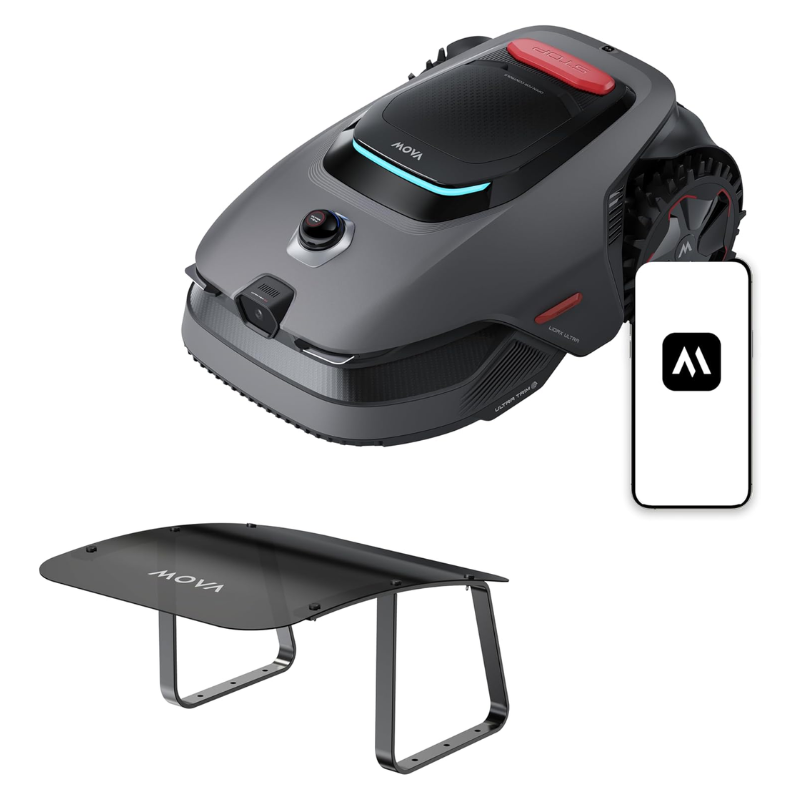 MOVA LiDAX Ultra 2000 Robot Lawn Mower with 4G with Garage for 0.5 Acre, No Wire No RTK+360° 3D LiDAR+AI Vision, 45%